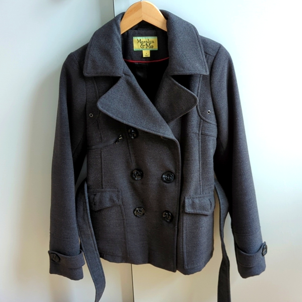 Maralyn & Me Women's Double Breasted Peacoat
